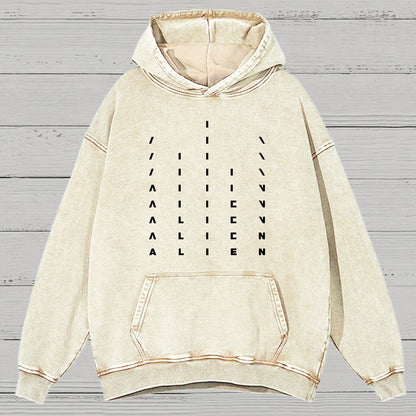 Alien Title Sequence Vintage Distressed Hoodie