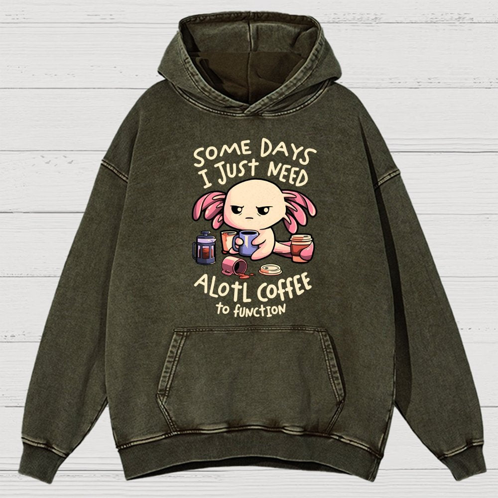 Alotl Coffee Vintage Distressed Hoodie