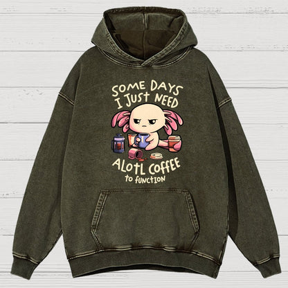 Alotl Coffee Vintage Distressed Hoodie