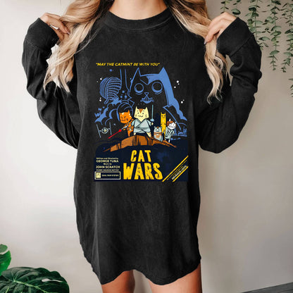 Cat Wars，Revenge of The Dog Washed Long Sleeve Tee
