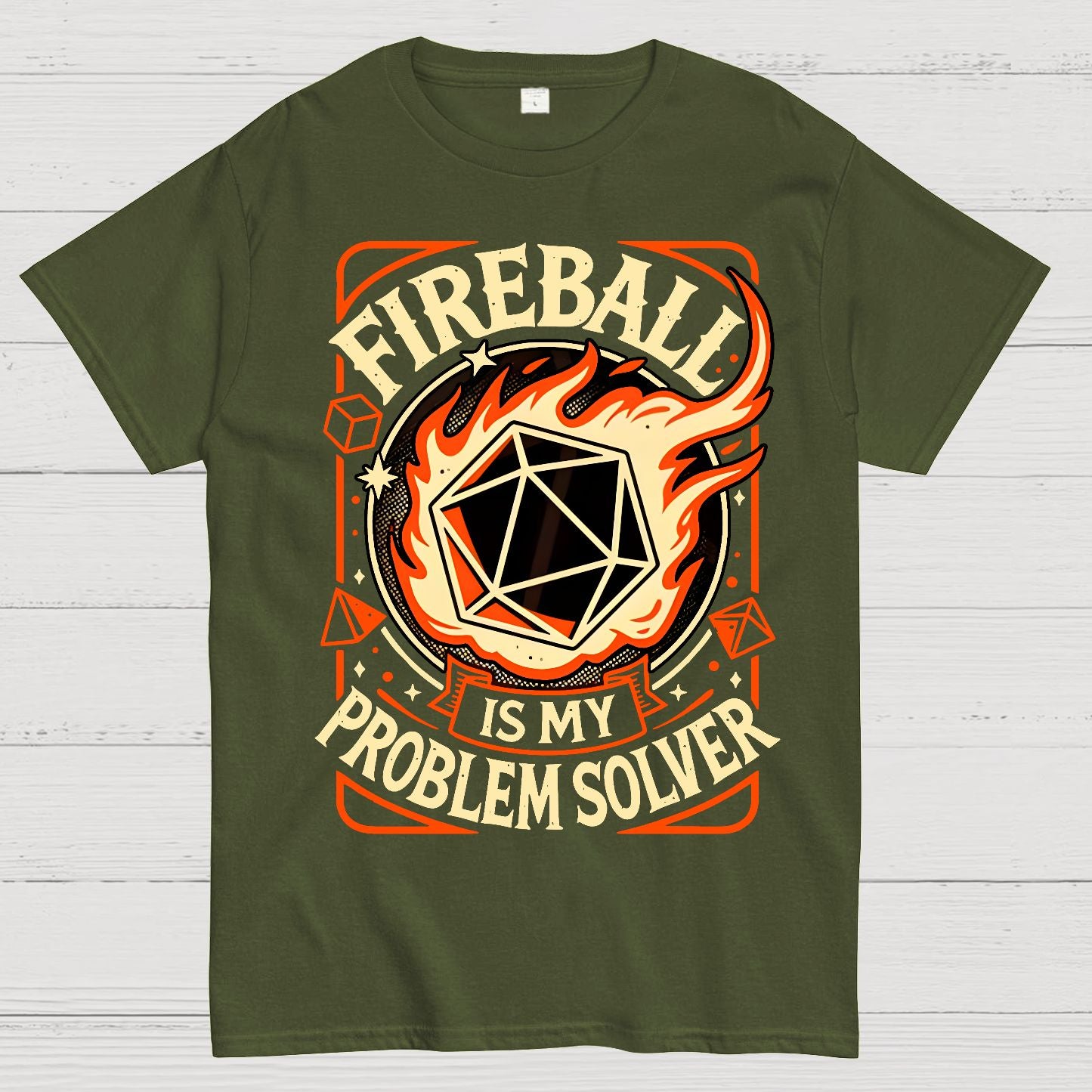 Fireball Is My Problem Solver Geek T-Shirt