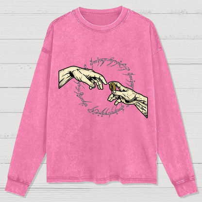 Creation Of The Circle Washed Long Sleeve Tee