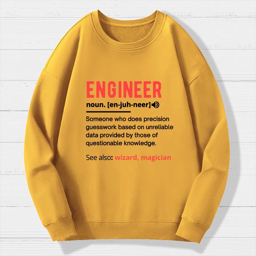 Engineer Definition Geek Cotton Sweatshirt