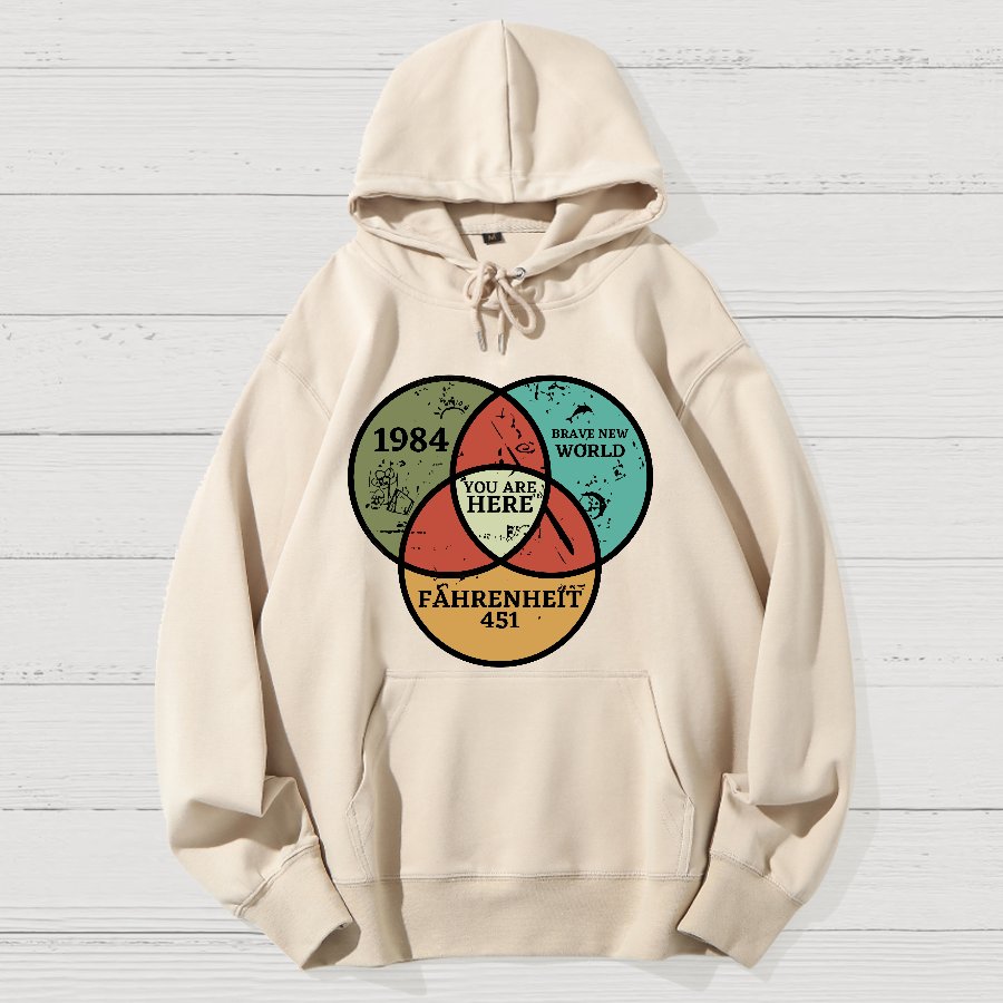 You Are Here Geek Cotton Hoodie
