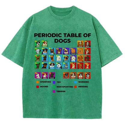 Periodic Table Of Dogs Vintage Distressed T-shirt