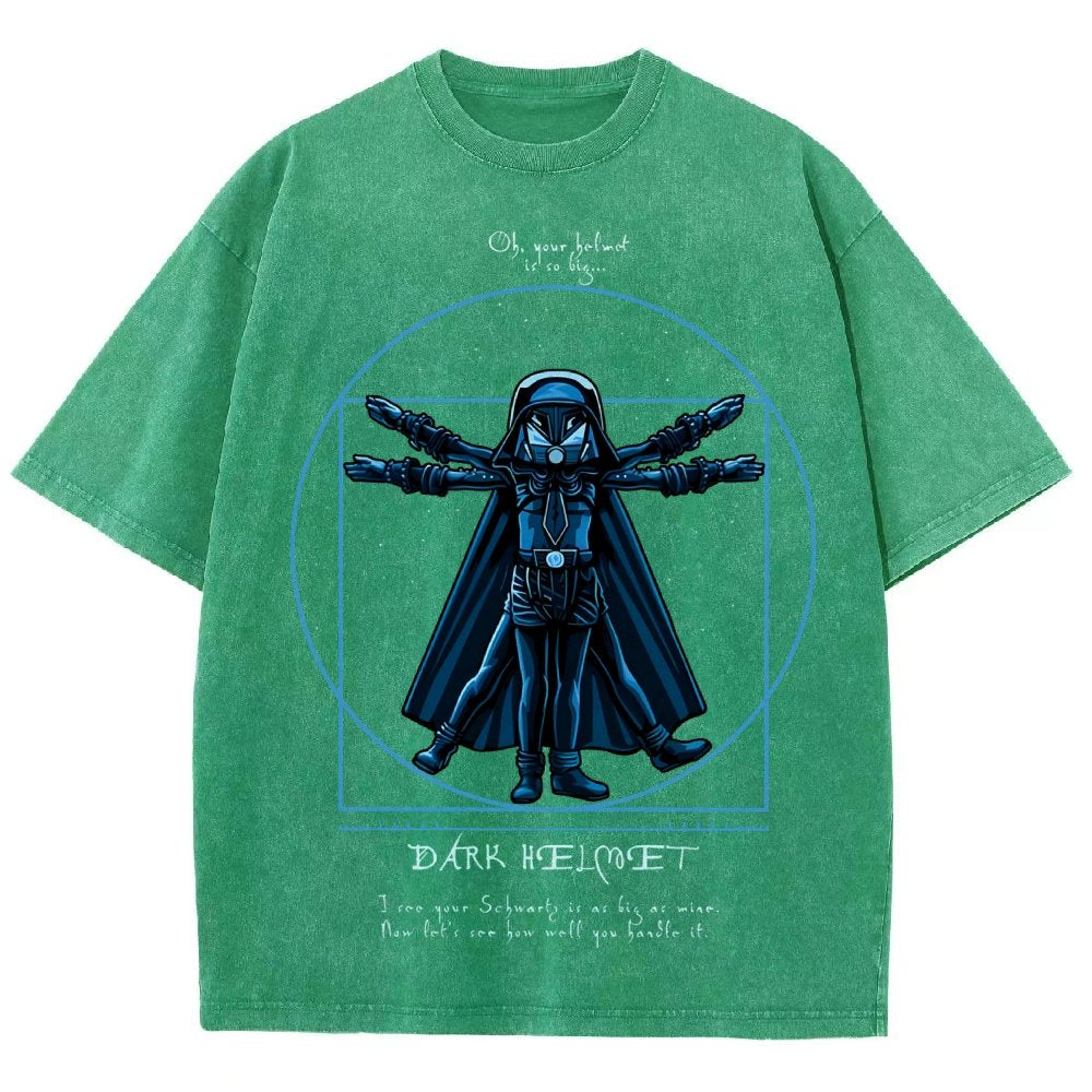 Vitruvian Helmet Vintage Distressed T-shirt