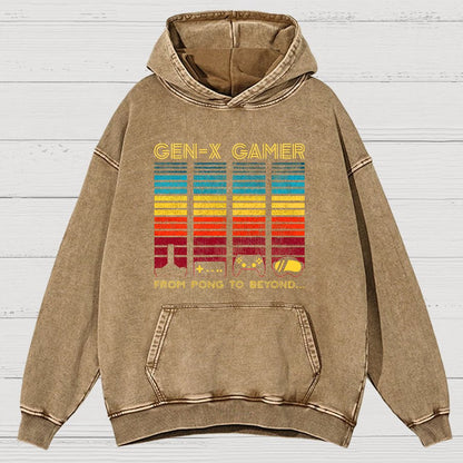Gen-X Gamer Vintage Distressed Hoodie