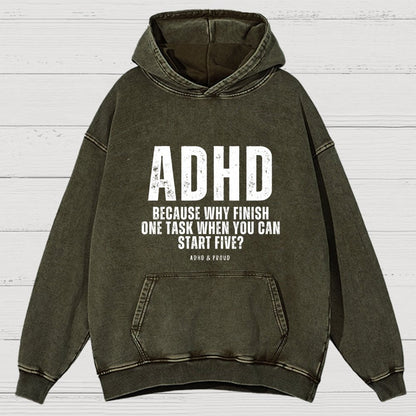 ADHD Vintage Distressed Hoodie