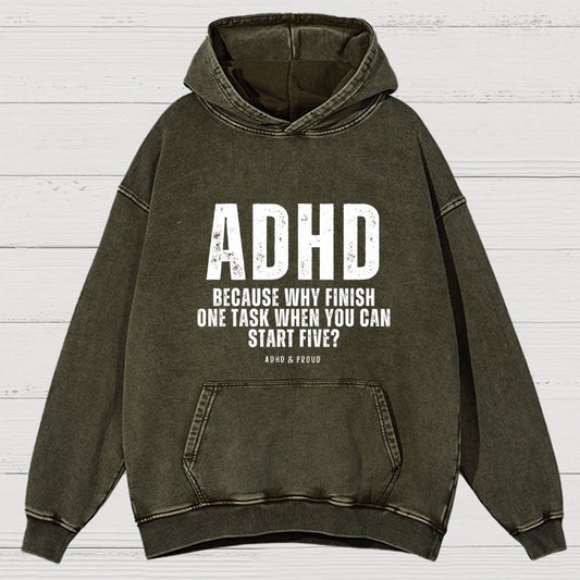 ADHD Vintage Distressed Hoodie