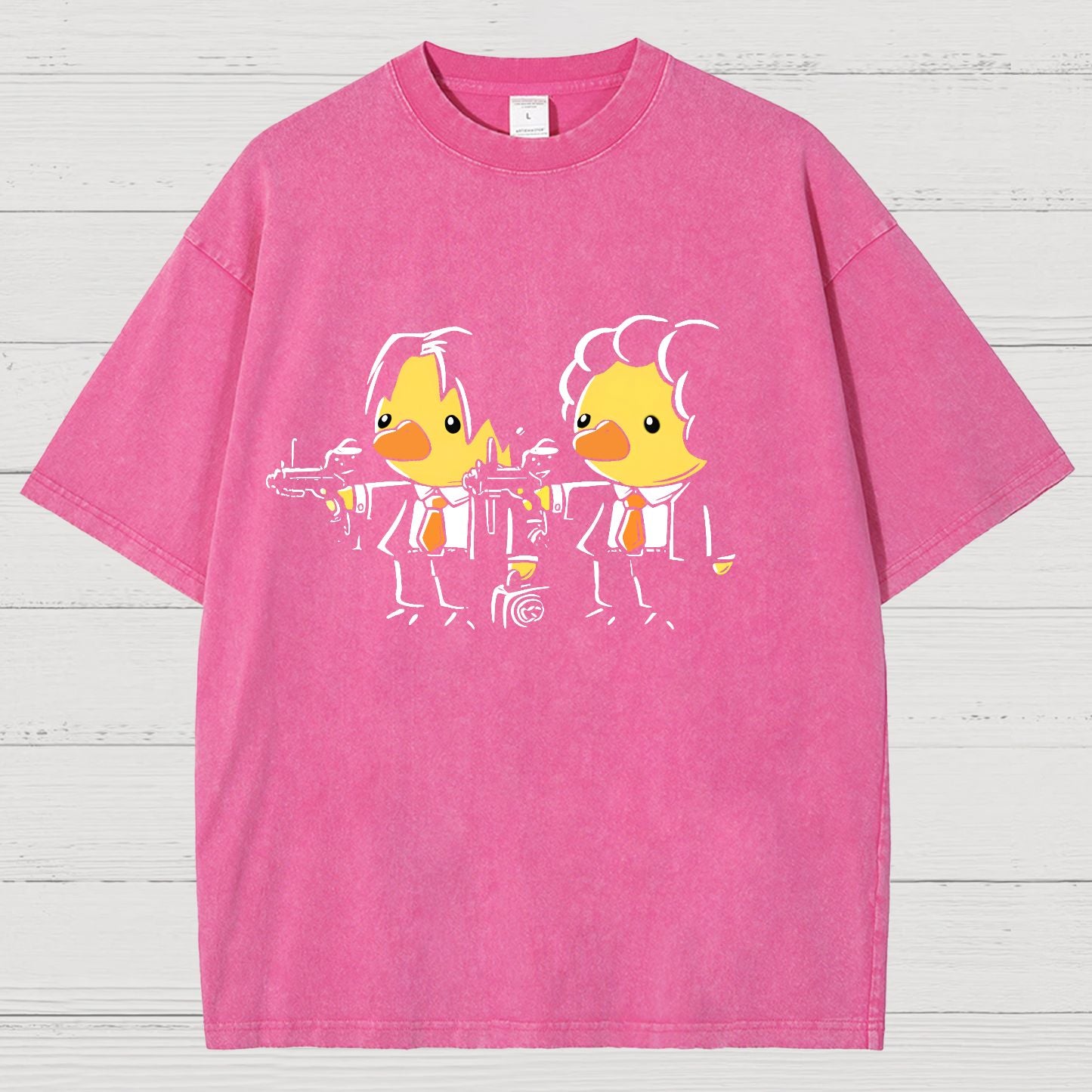 Duck Fiction Geeky Vintage Distressed T-shirt