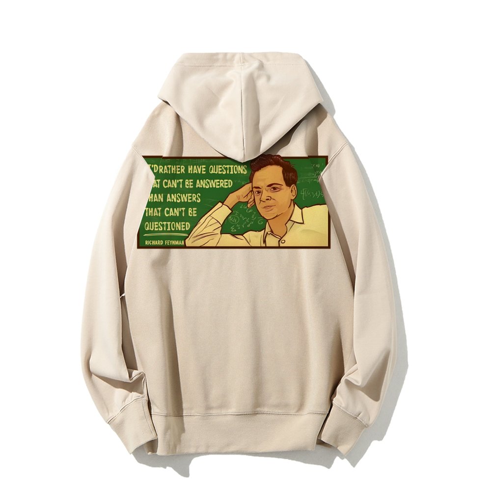 Feynman Science Printed Back Cotton Hoodie