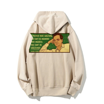 Feynman Science Printed Back Cotton Hoodie