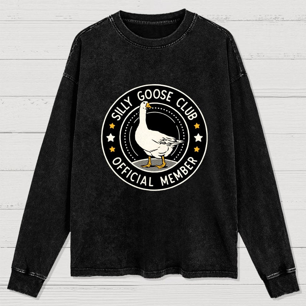 Silly Goose Club - Oficial Member Washed Long Sleeve Tee