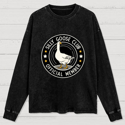 Silly Goose Club - Oficial Member Washed Long Sleeve Tee