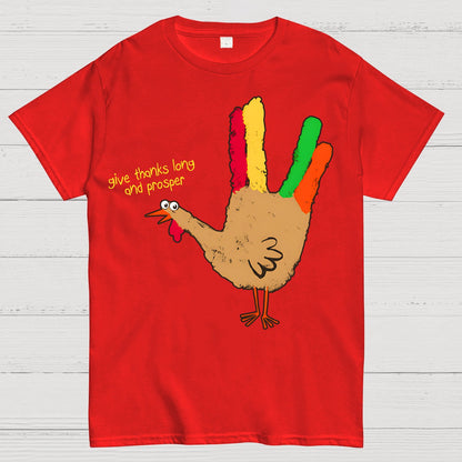 Give Thanks Live Well and Thrive Geek T-Shirt