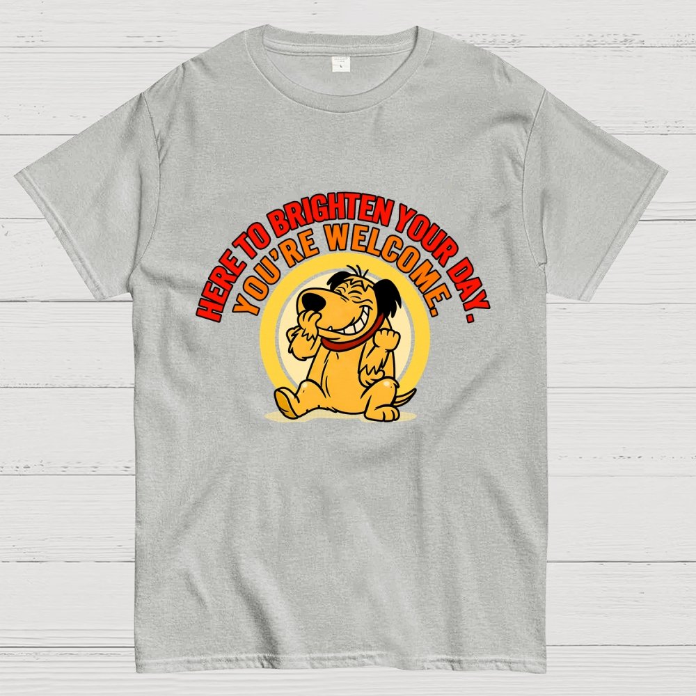 Here to Brighten Your Day. You’re Welcome Geek T-Shirt