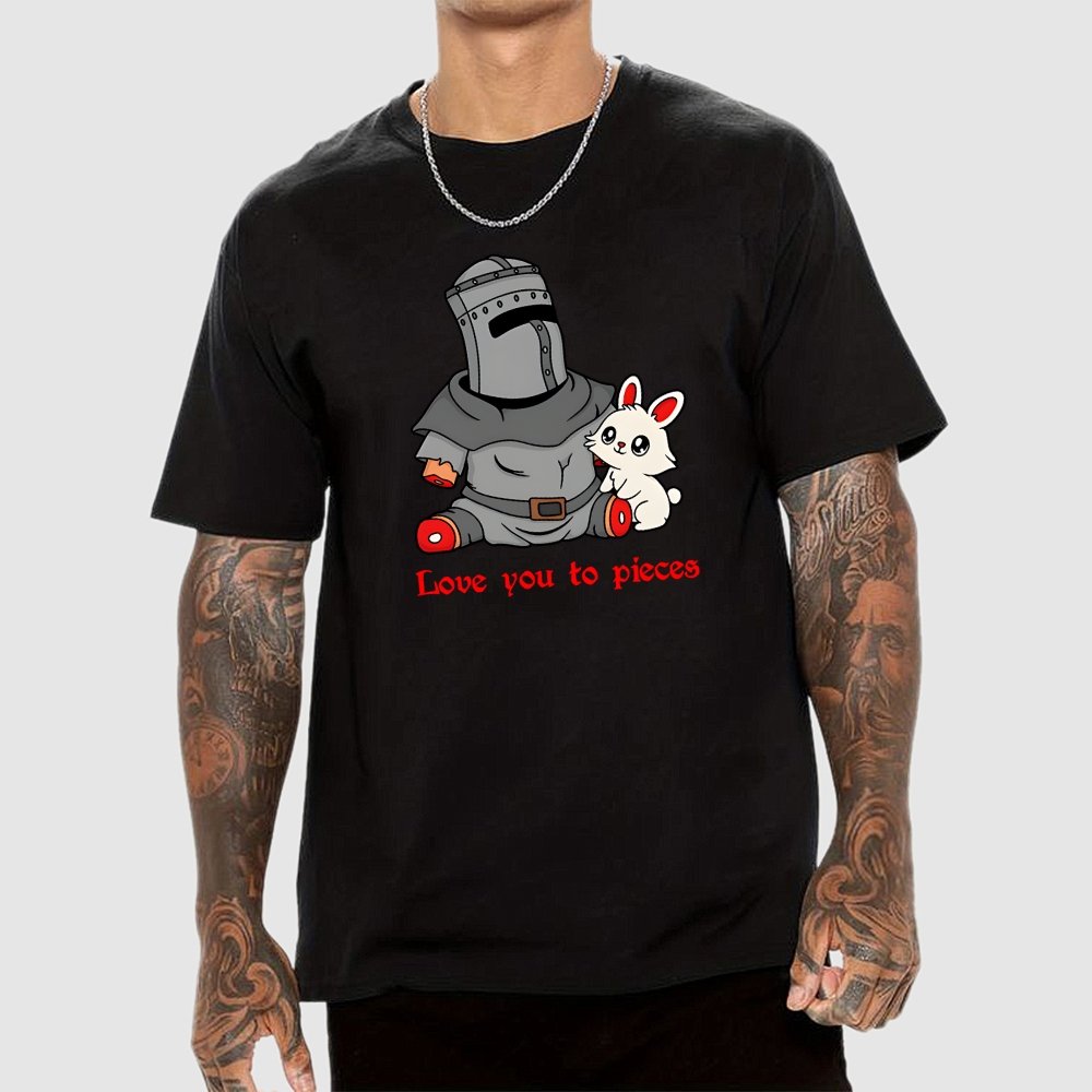 Love you to Pieces Knight and Bunny Geek T-Shirt