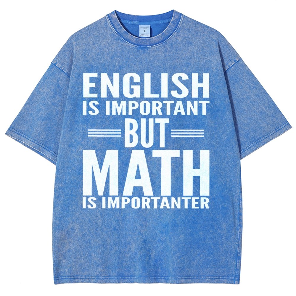 English is important but Math is importanter Vintage Distressed T-shirt
