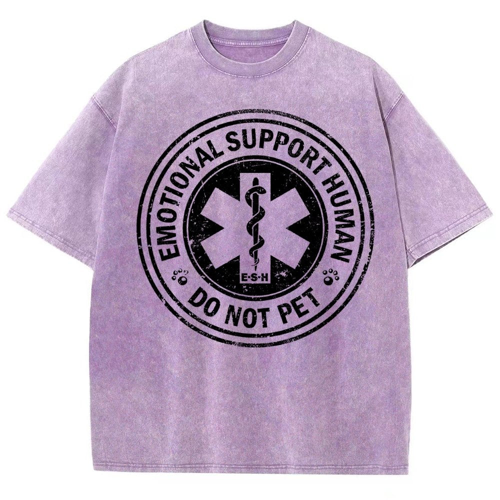 Emotional Support Human Vintage Distressed T-shirt
