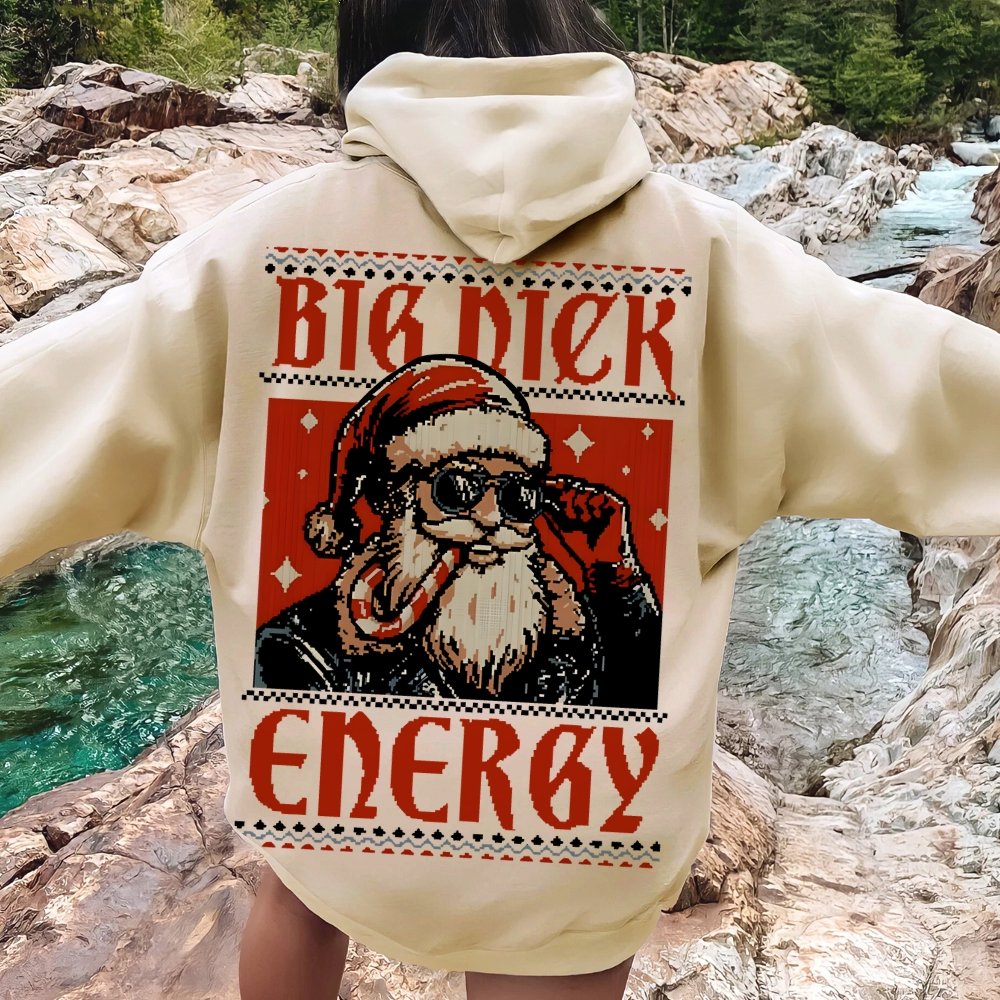 Big Nick Energy Printed Back Unisex Cotton Hoodie