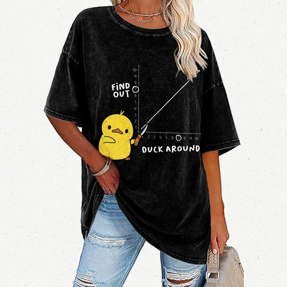 Duck Around Find Out Vintage Distressed T-shirt
