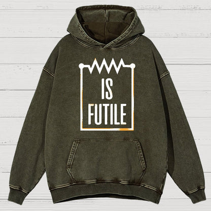 Resistor Is Futile Vintage Distressed Hoodie