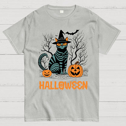 Halloween Black Cat Geeky T-Shirt
