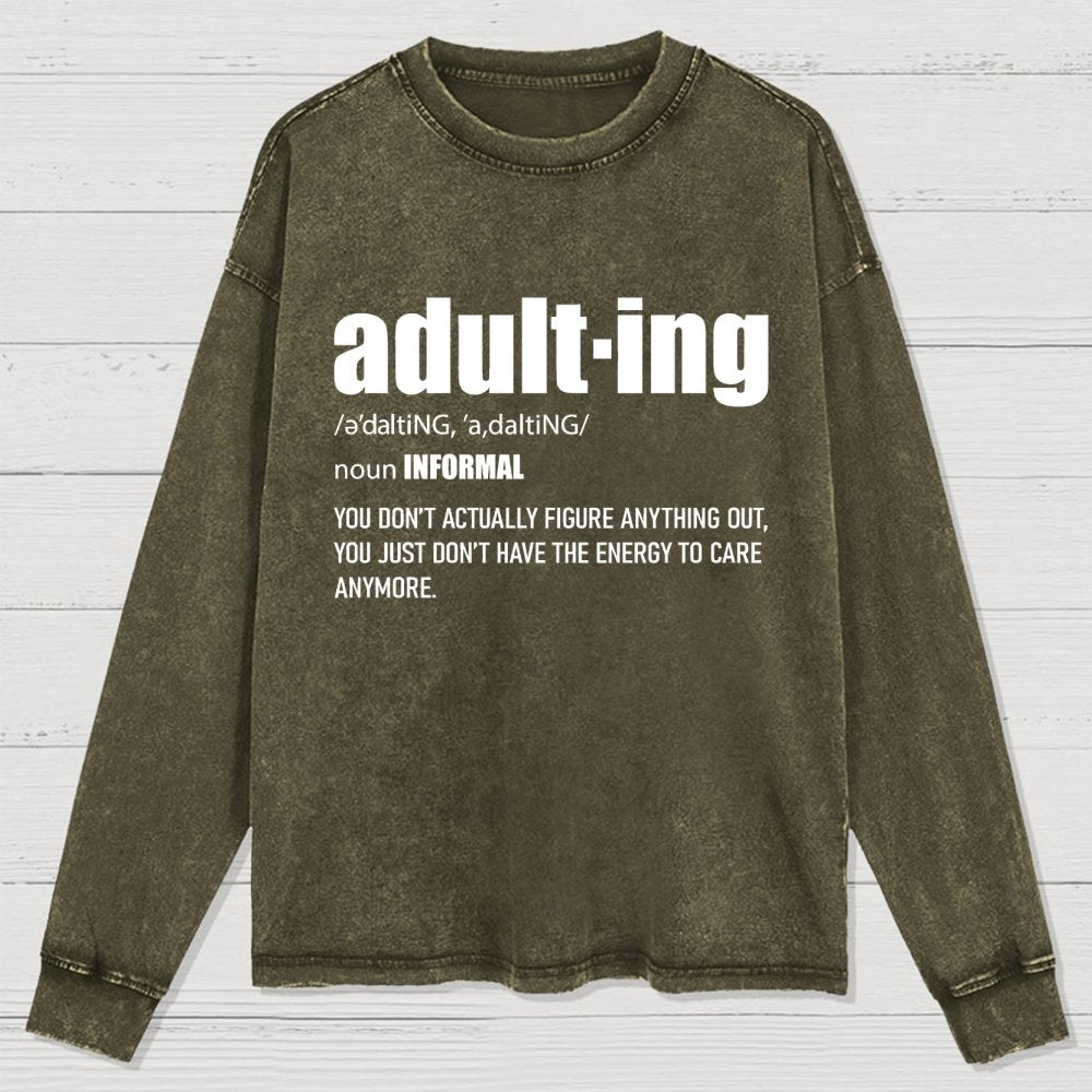 ADULT-ING Washed Long Sleeve Tee