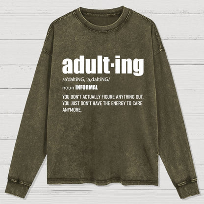ADULT-ING Washed Long Sleeve Tee