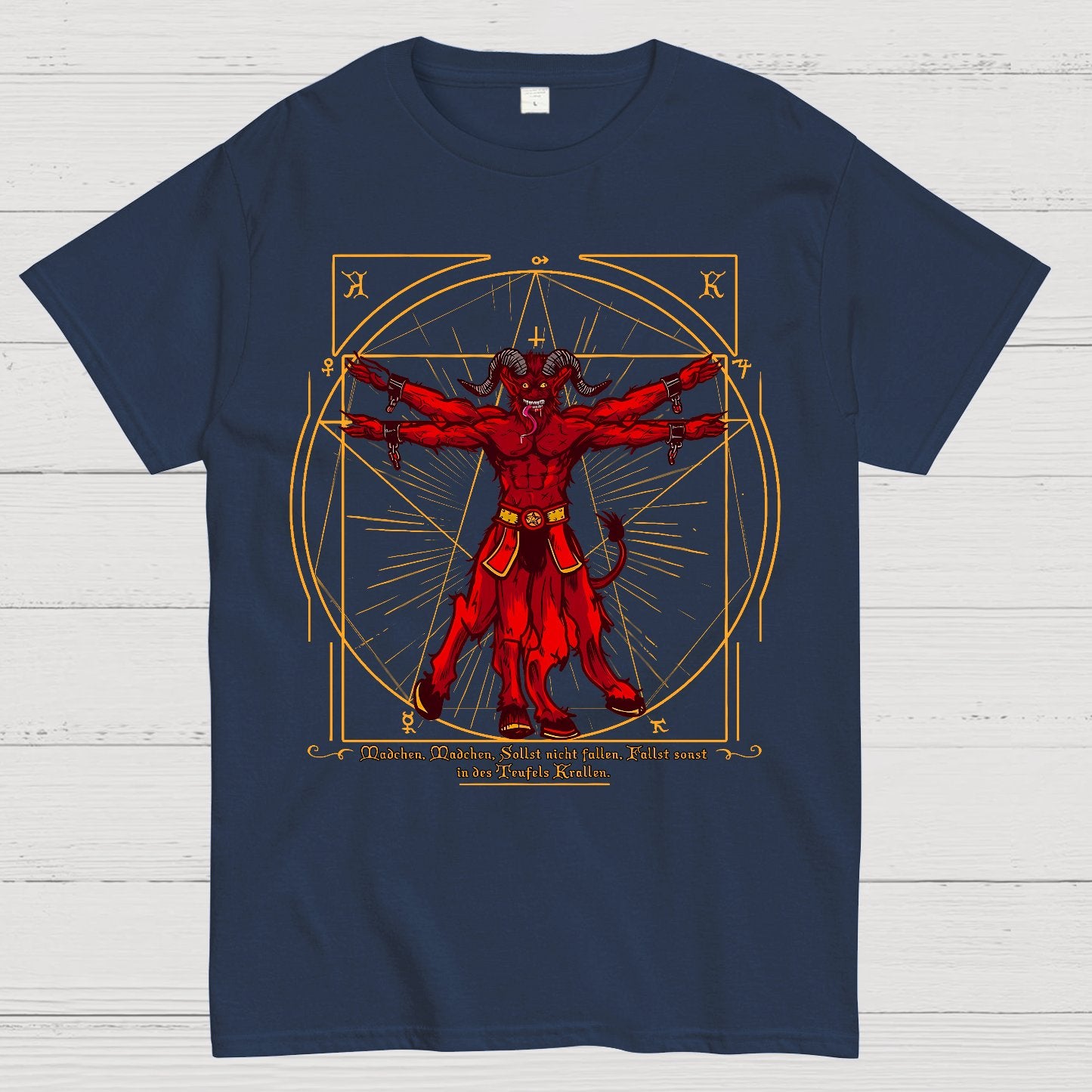 Vitruvian Krampus Geek T-Shirt