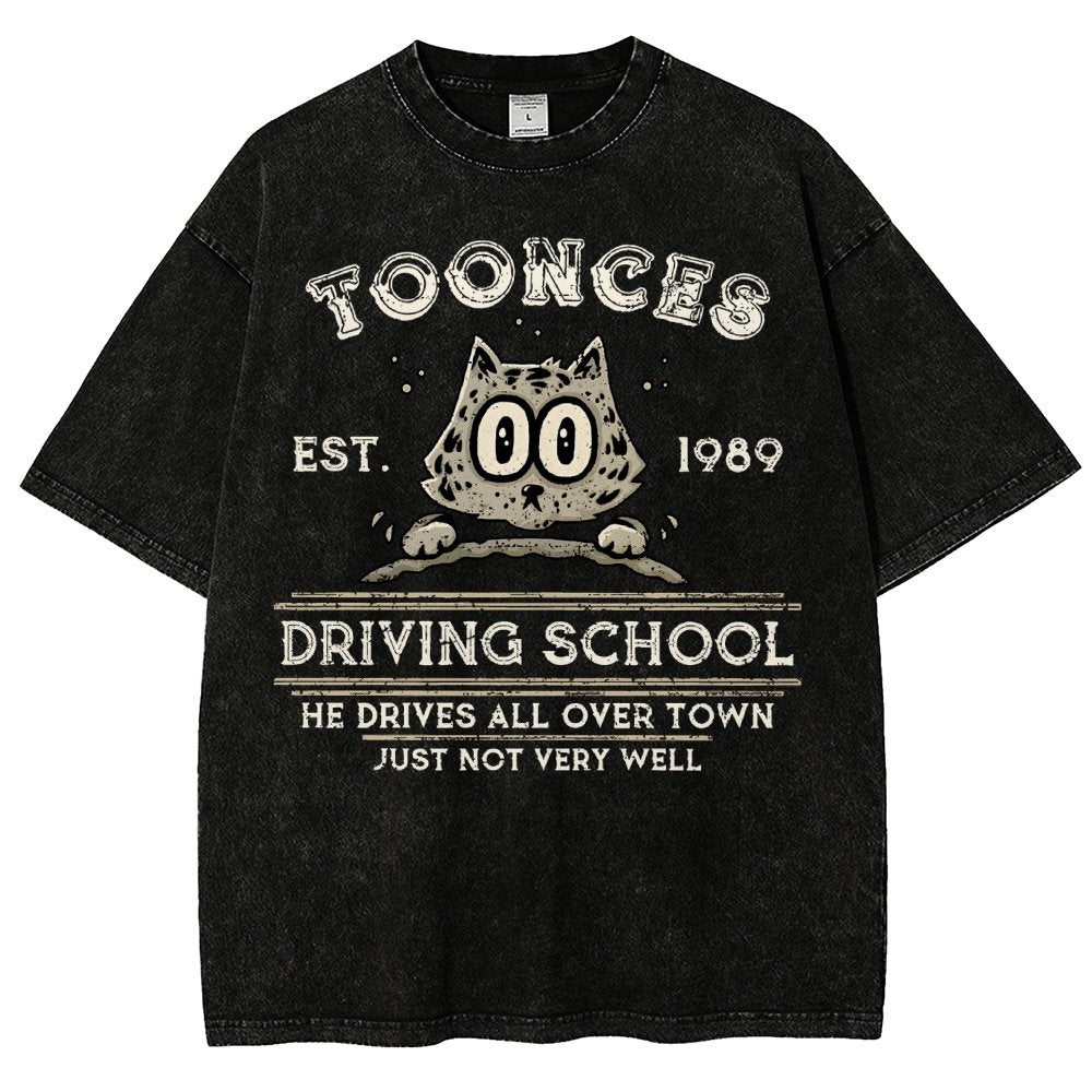 Roadster Driving School Vintage Distressed T-shirt