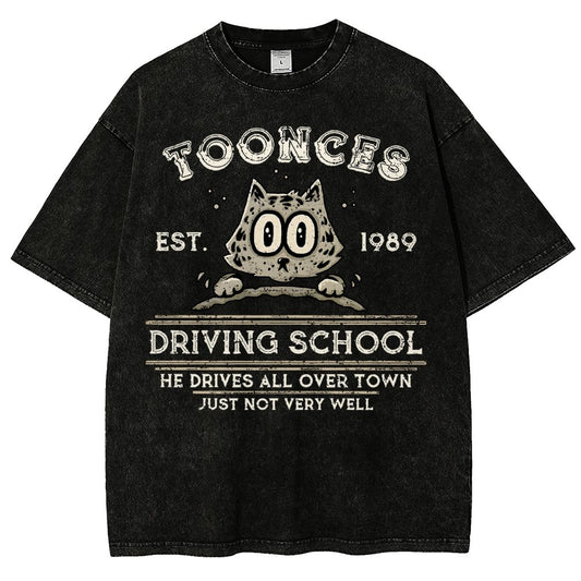 Roadster Driving School Vintage Distressed T-shirt