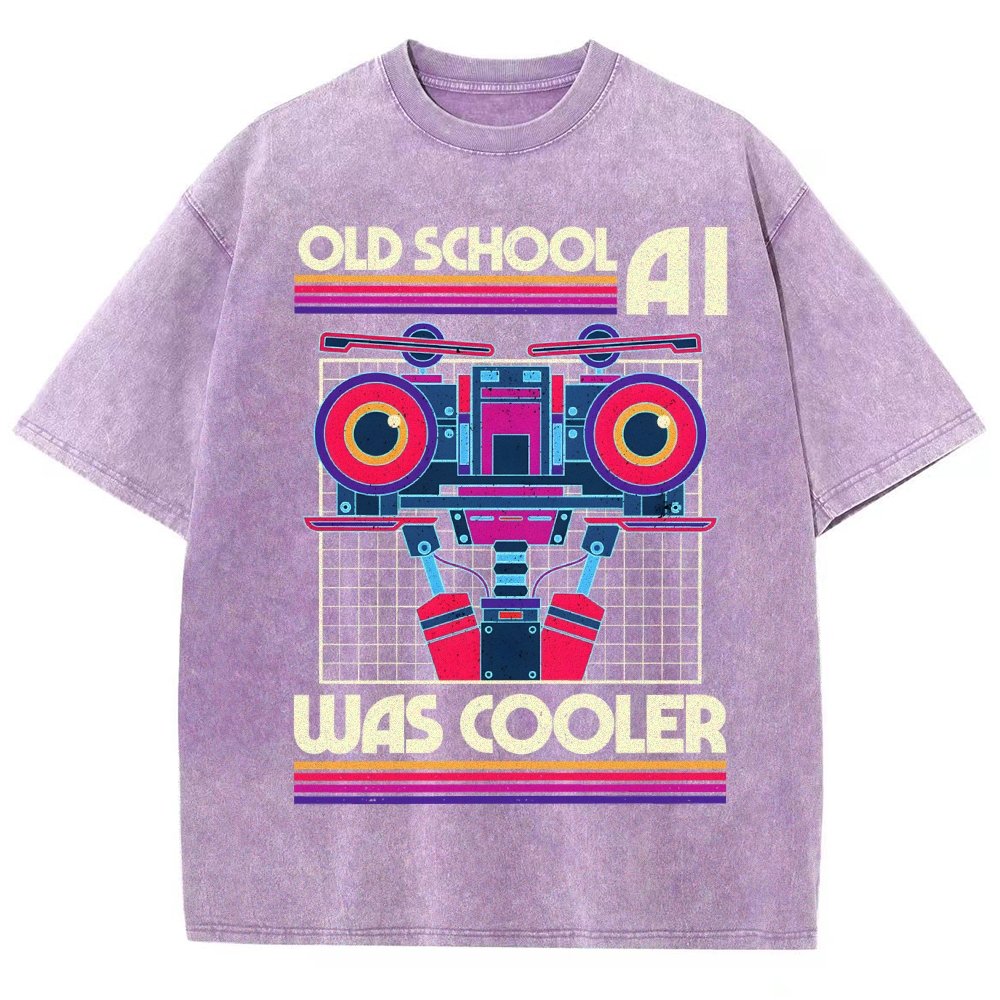 Old School AI Was Cooler Vintage Distressed T-shirt