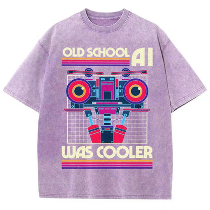 Old School AI Was Cooler Vintage Distressed T-shirt