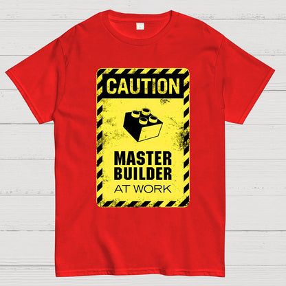 Caution Master Builder Geek T-Shirt