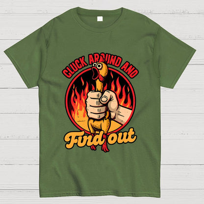 Chicken Quote Burn Geek T-Shirt