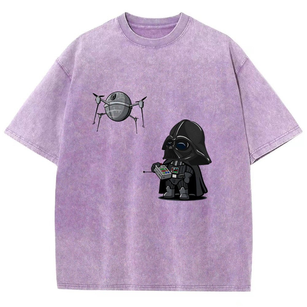 The adorable dark lord plays with a drone Vintage Distressed T-shirt