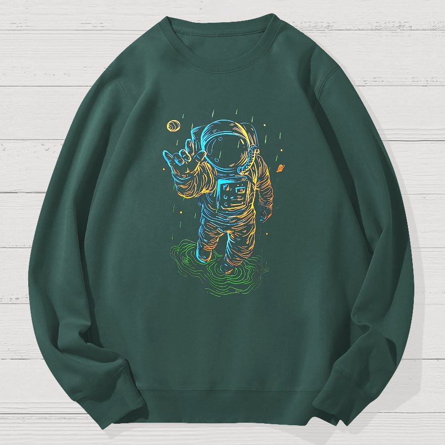 Travel In Space Funny Geek Cotton Sweatshirt