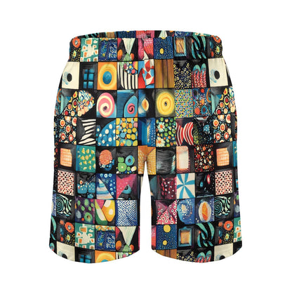 Mosaic Art Graffiti Geek Shorts