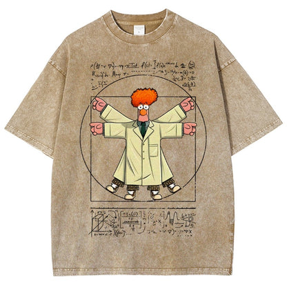 Vitruvian Puppet Vintage Distressed T-shirt