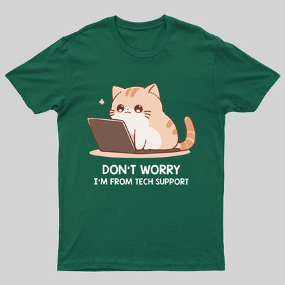 Tech Support Cat Geeky T-Shirt