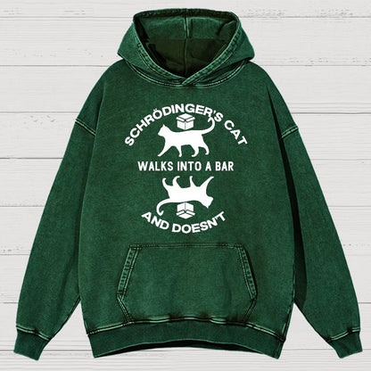 Schrödinger's Cat Vintage Distressed Hoodie