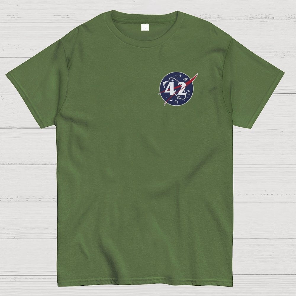 42 Life Universe and Everything Front And Back Printing Geek T-Shirt