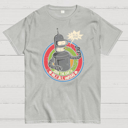 Save The Earth And Kill All Humans Nerdy T-Shirt