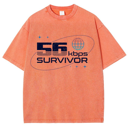 56 Kbps Survivo Buy Now Vintage Distressed T-shirt