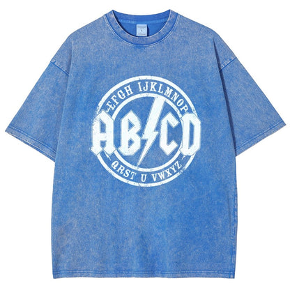 Hard Rock Alphabet Vintage Distressed T-shirt