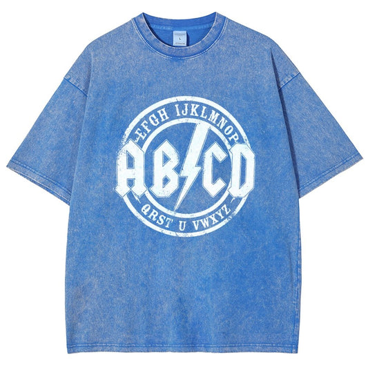 Hard Rock Alphabet Vintage Distressed T-shirt