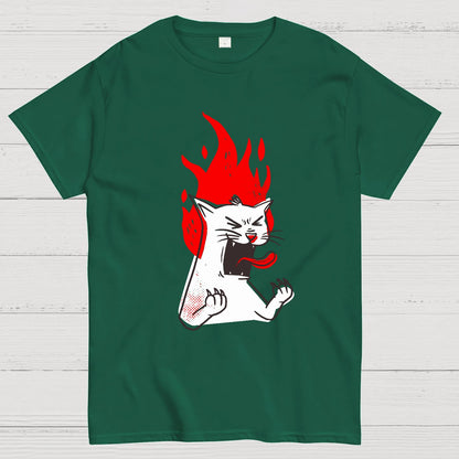 Angry Cat Geek T-Shirt