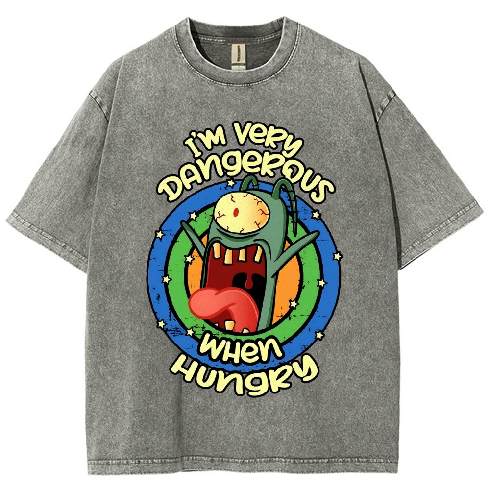 Very Dangerous When Hungry Vintage Distressed T-shirt