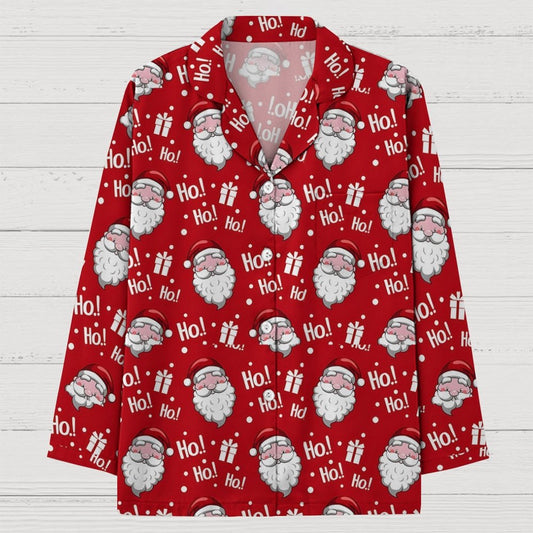 Unisex Christmas Print Geek Long Sleeve Pajama Set